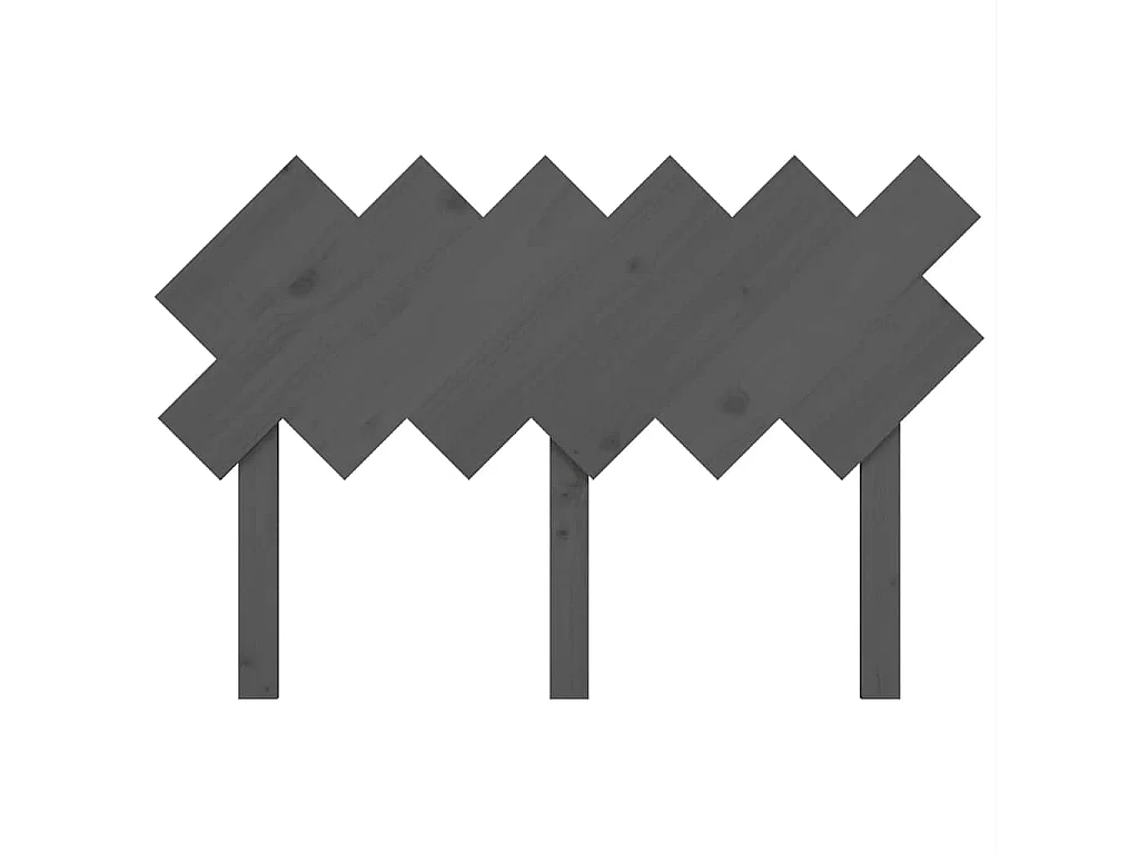 Tête de lit Gris 122,5x3x80,5 cm Bois massif de pin