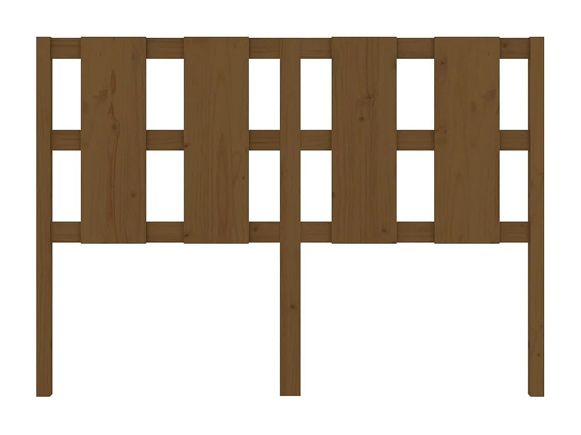 Testiera Marrone Miele 125,5x4x100 cm Legno di Pino Massiccio