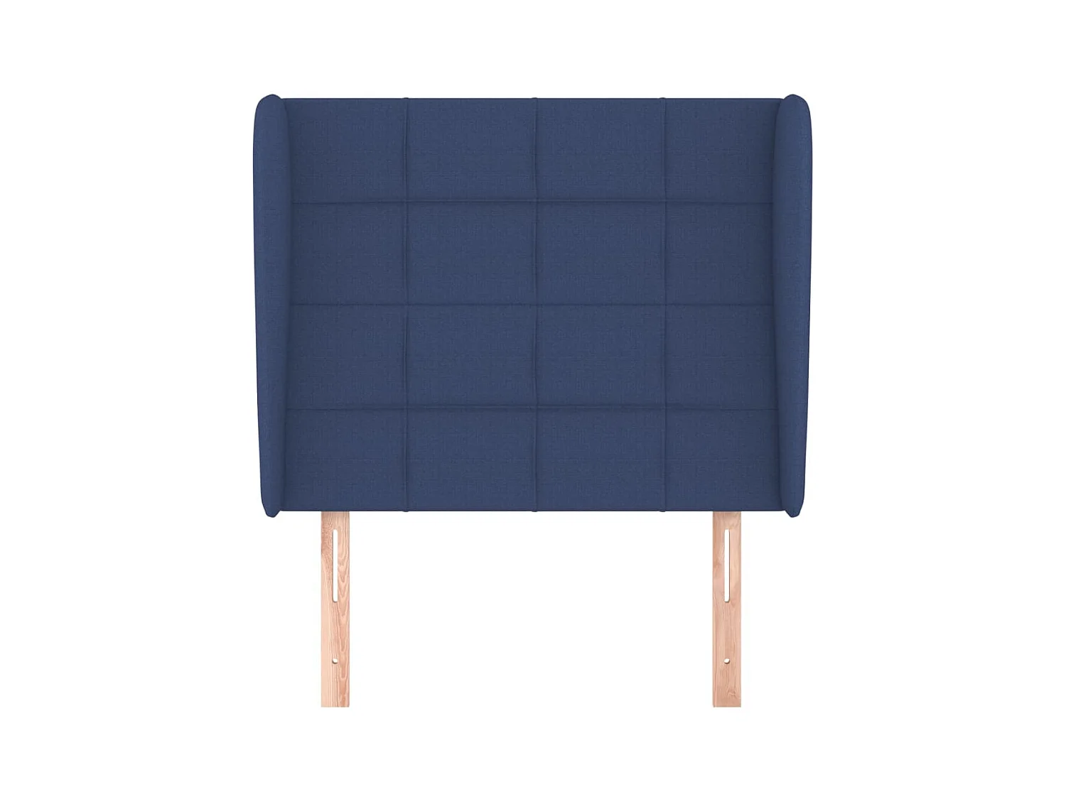 Hoofdbord met vleugels Blauw 103x23x118/128 cm Stof