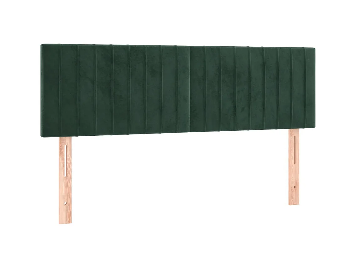 LED Hoofdbord Donkergroen 144x5x78/88 cm Fluweel