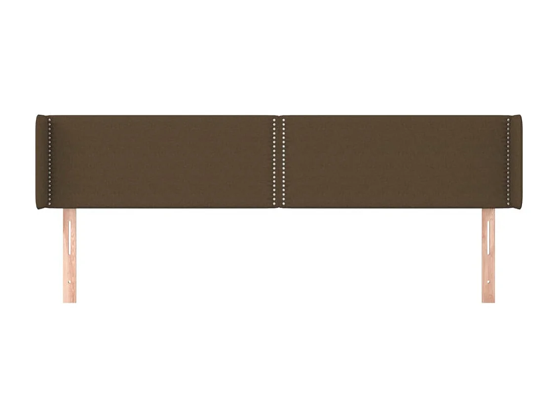 Cabecero con alas Marrón Oscuro 203x16x78/88 cm Tela