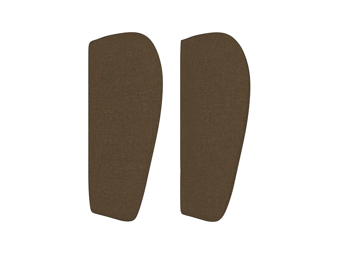 Cabecero con alas Marrón oscuro 203x23x78/88 cm Tela