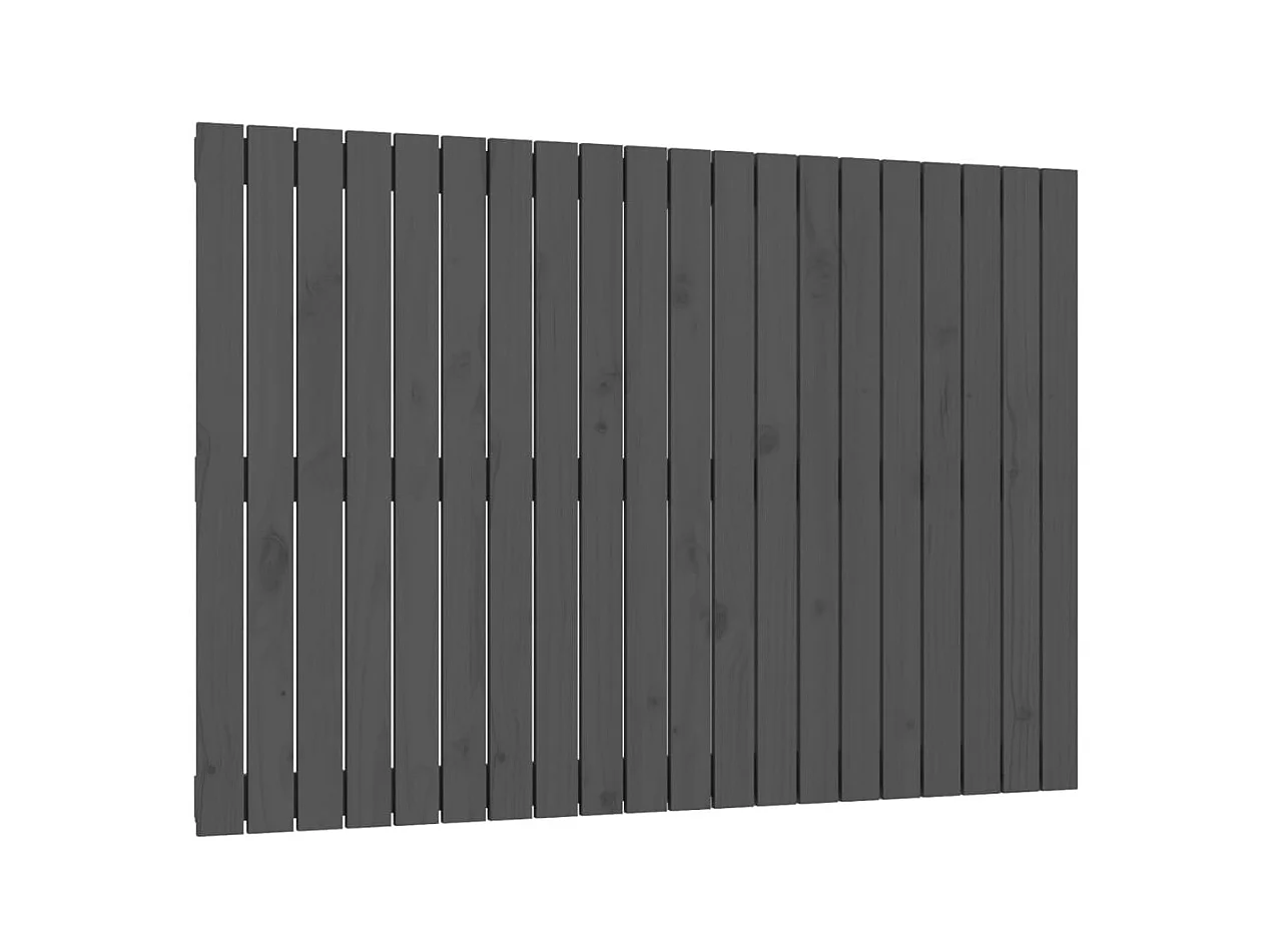Cabecero de pared Gris 127,5x3x90 cm Madera maciza de pino