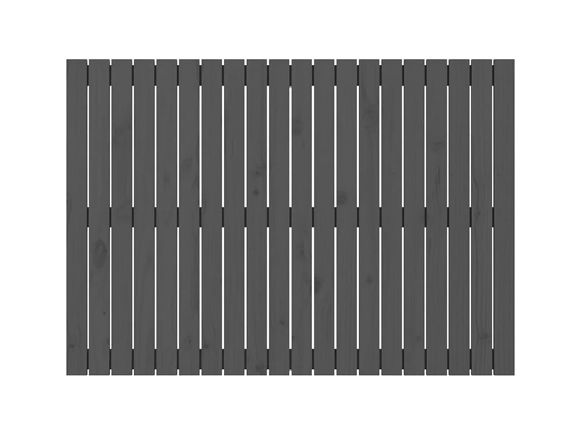 Cabecero de pared Gris 127,5x3x90 cm Madera maciza de pino