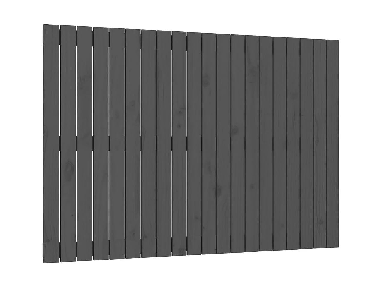 Tête de lit murale Gris 127,5x3x90 cm Bois massif de pin