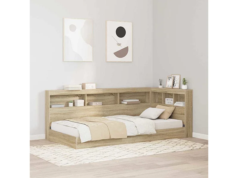 Testiera contenitore in rovere Sonoma da 90 cm in legno ingegnerizzato