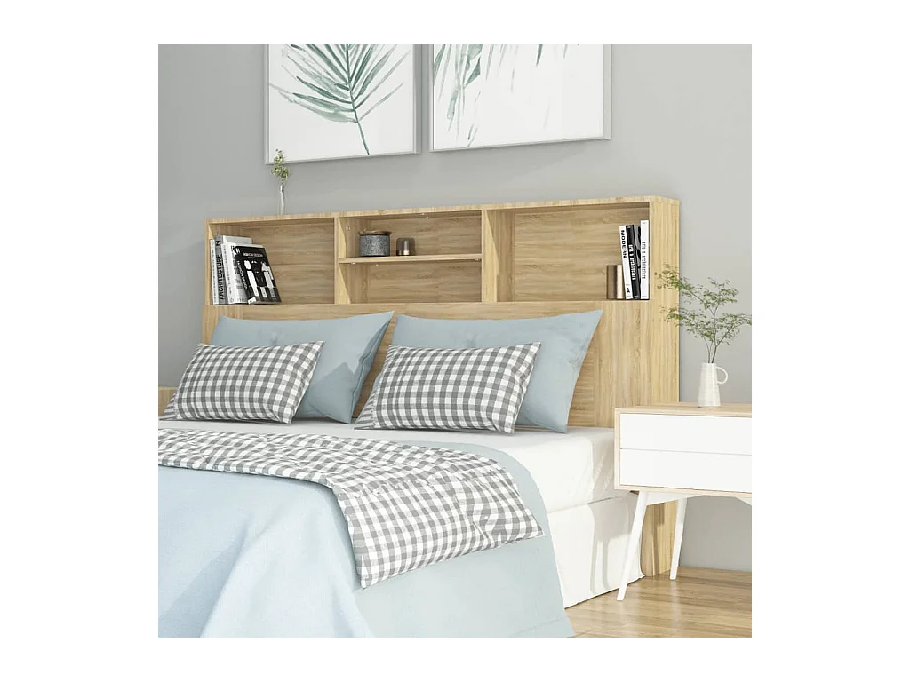 Cabecero de roble Sonoma 160x19x103,5 cm