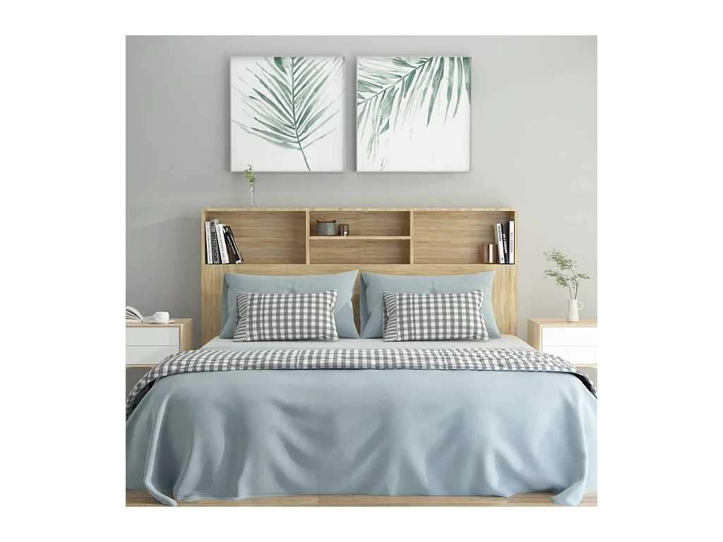 Cabecero de roble Sonoma 160x19x103,5 cm