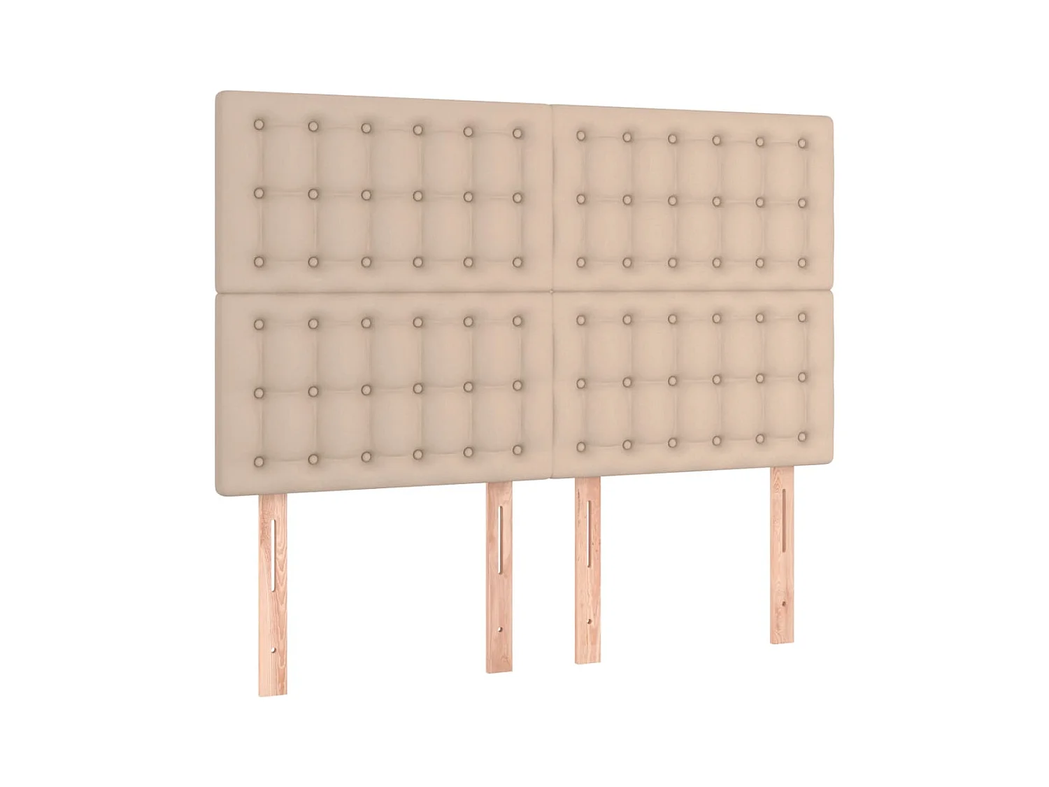 Cabecero LED Cappuccino 144x5x118/128 cm Piel sintética