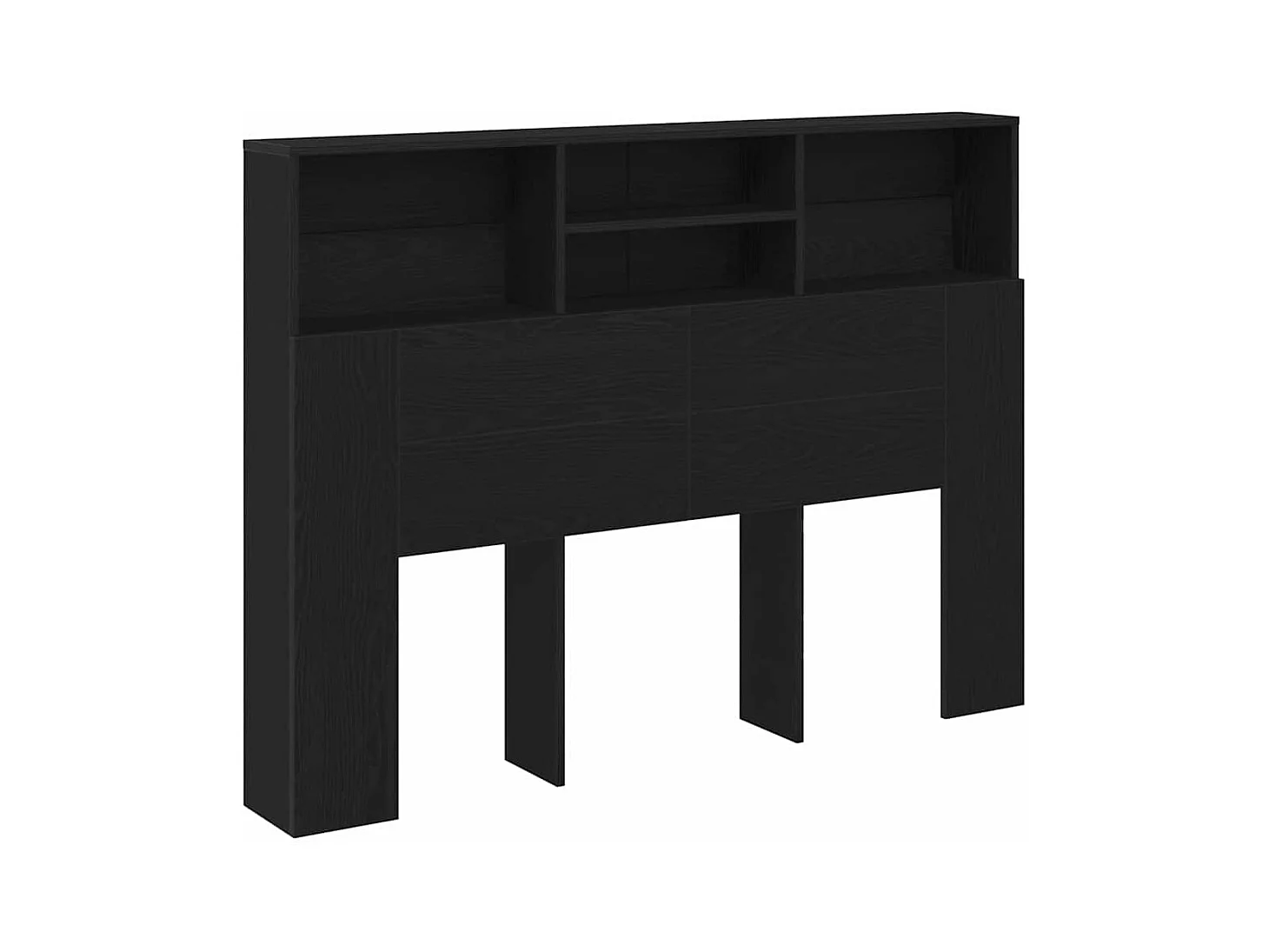 Zwarte eiken hoofdeindekast 140 x 19 x 103,5 cm