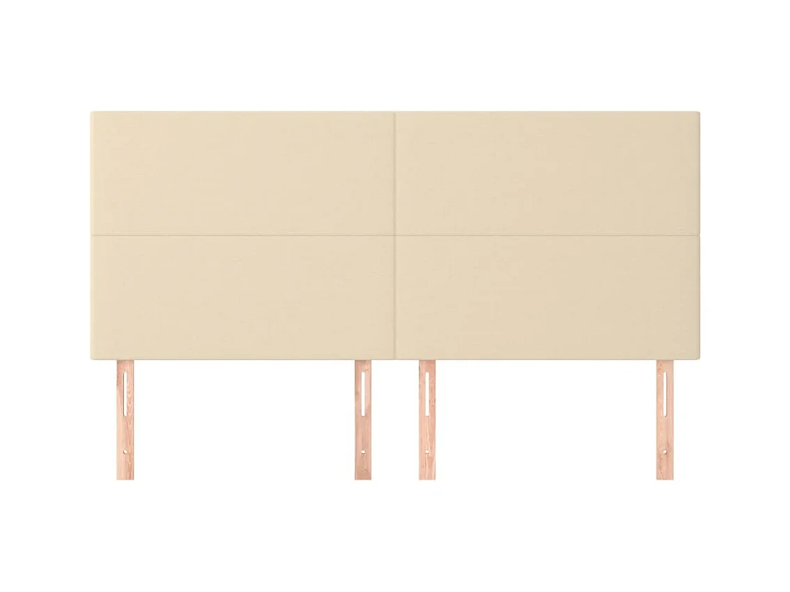 Cabeceros 4 piezas Crema 80x5x78/88 cm Tela