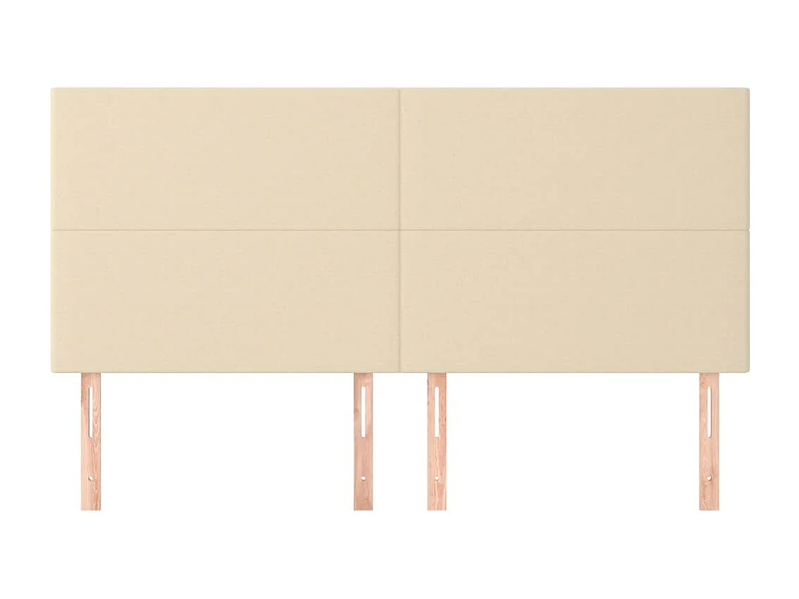 Têtes de lit 4 pcs Crème 80x5x78/88 cm Tissu