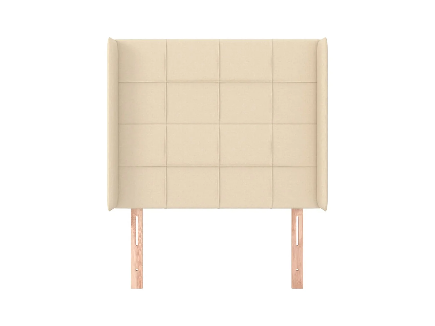 Cabecero con alas Crema 83x16x118/128 cm Tela