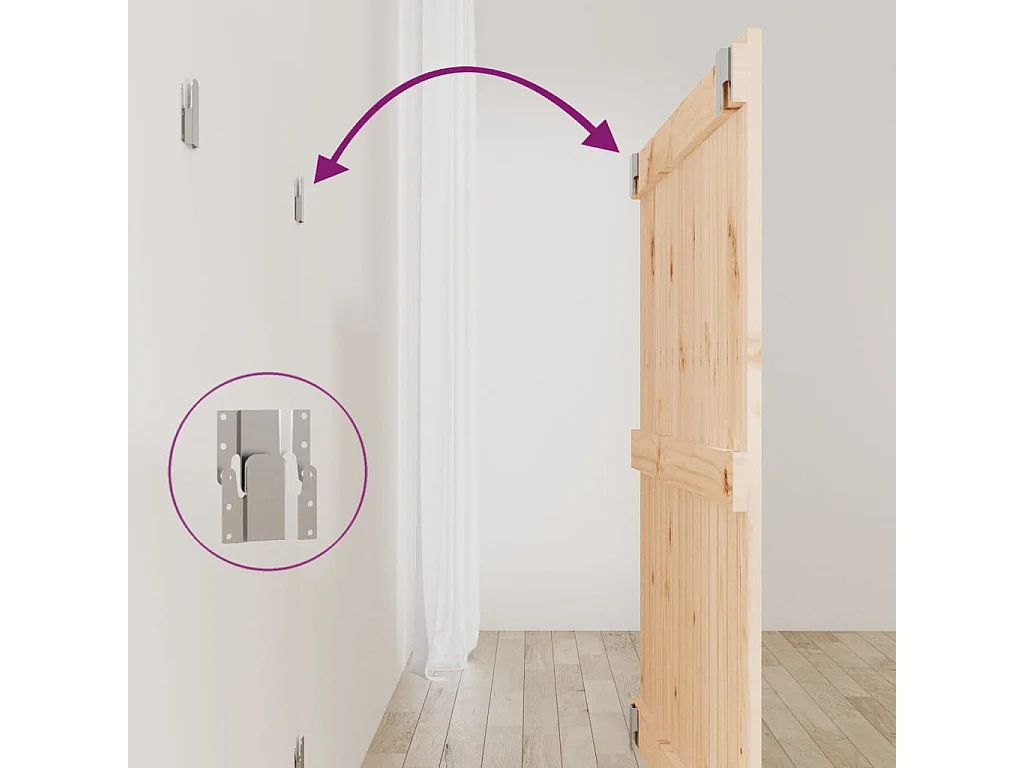 Tête de lit murale 95,5x3x90 cm Bois massif de pin