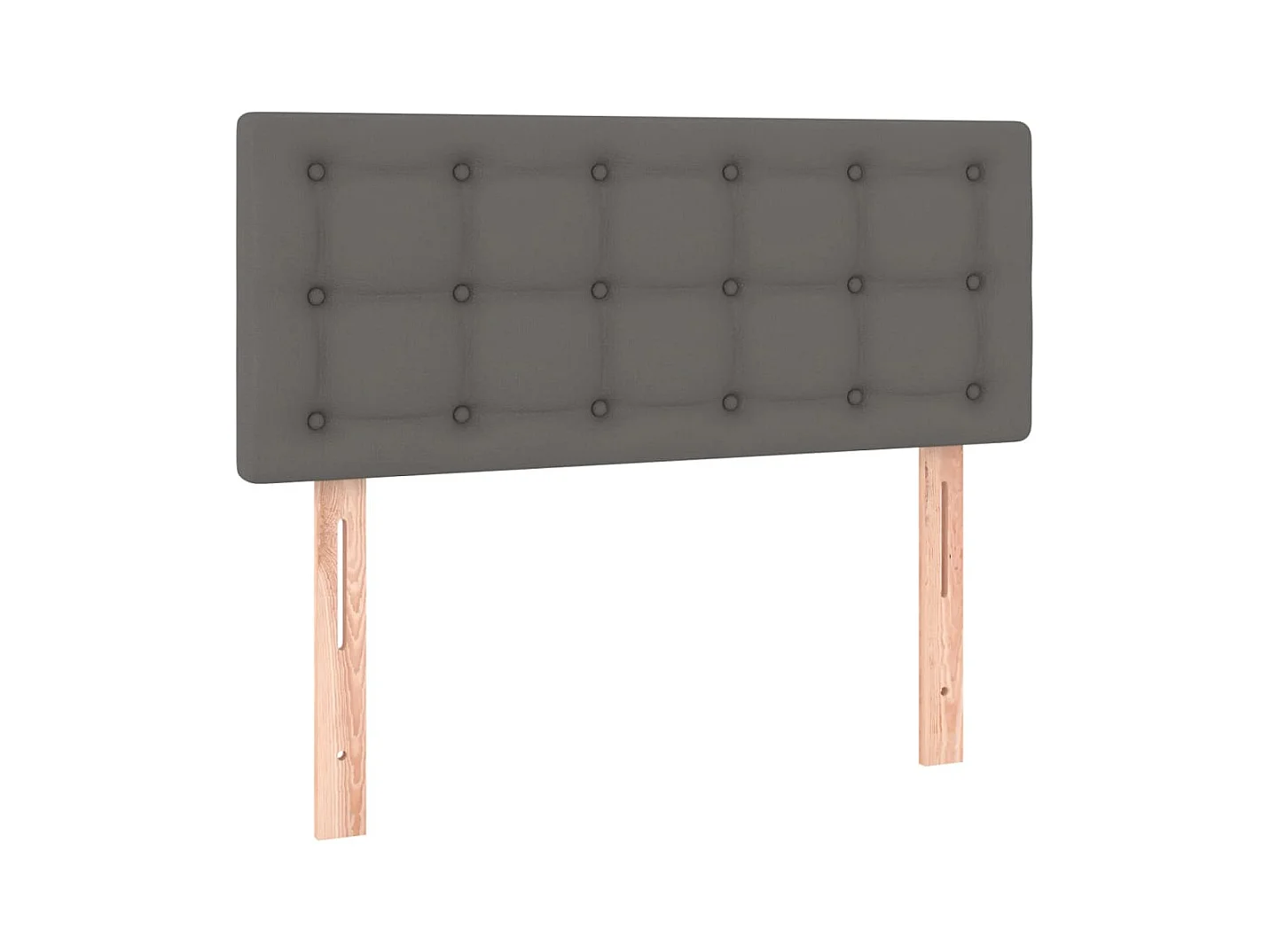 LED-Kopfteil Grau 90x5x78/88 cm Kunstleder