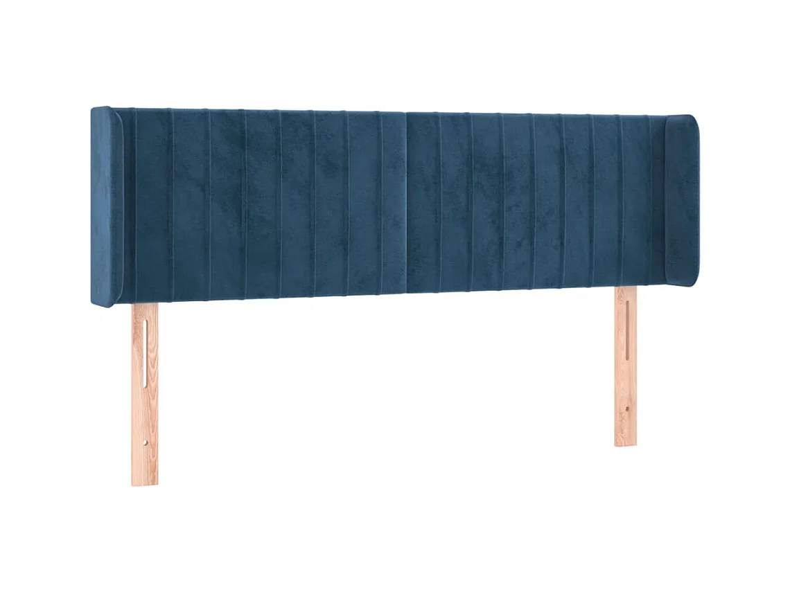 LED Hoofdbord Donkerblauw 147x16x78/88 cm Fluweel