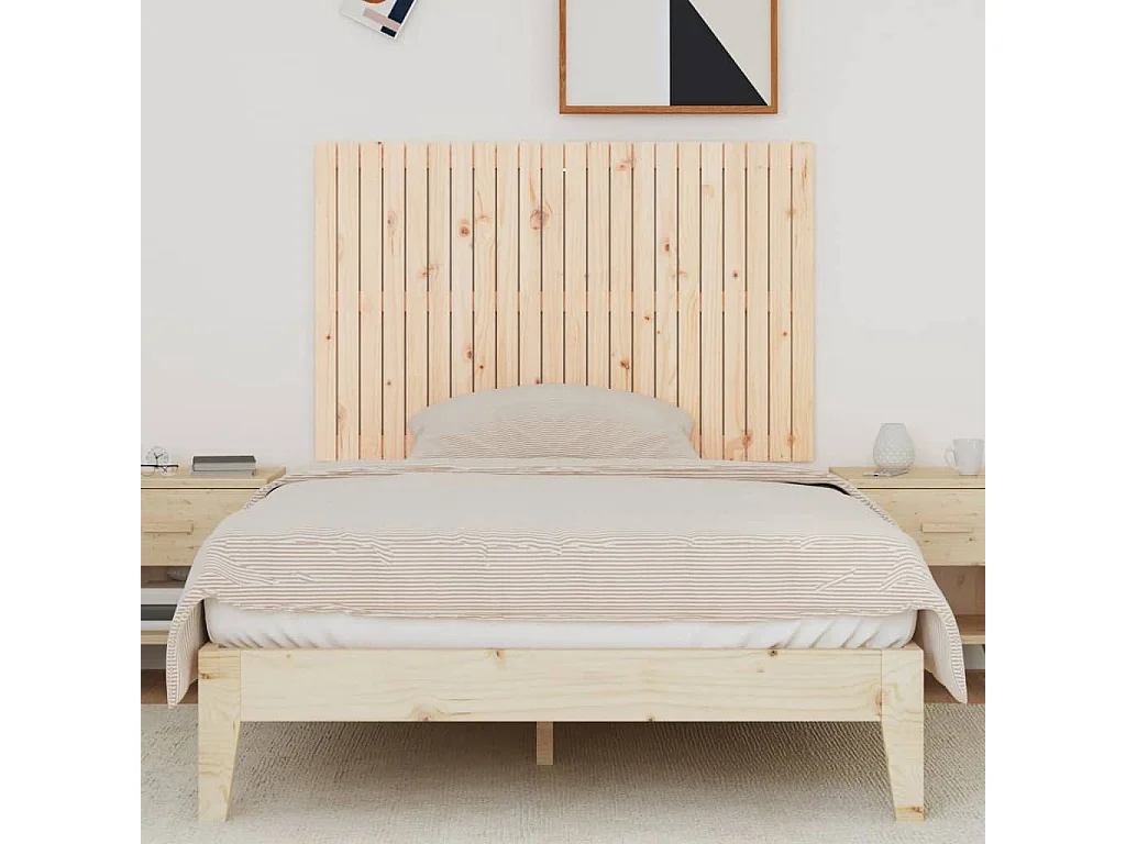 Tête de lit murale 140x3x90 cm Bois massif de pin