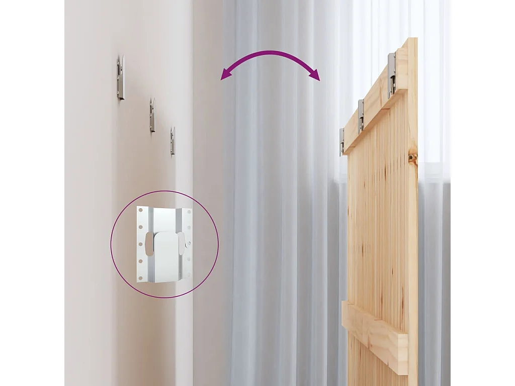 Tête de lit murale 140x3x90 cm Bois massif de pin