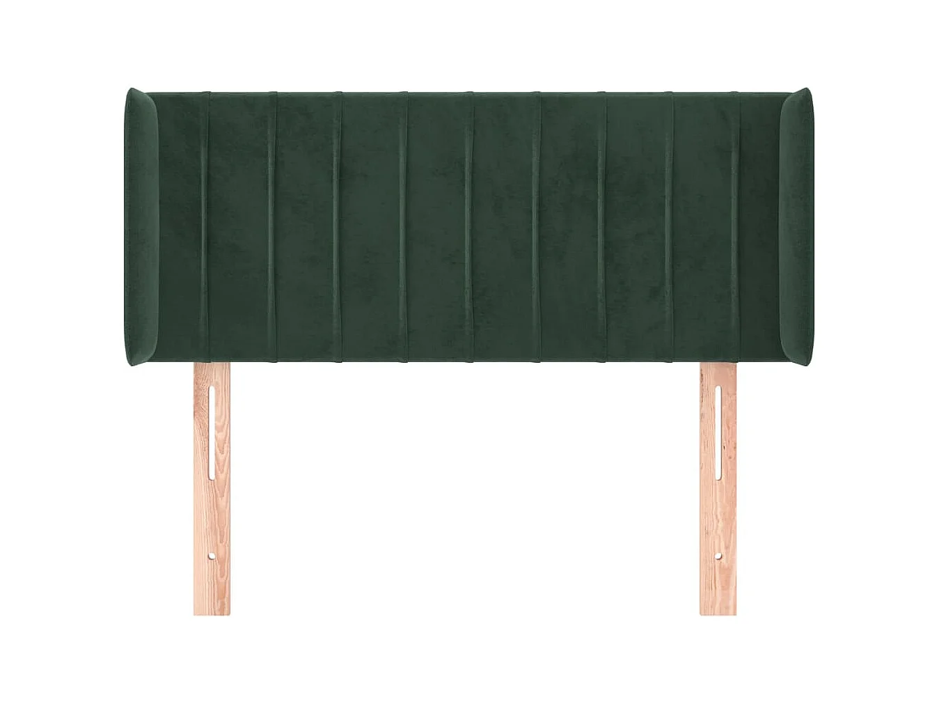 Testiera con ali Verde scuro 83x16x78/88 cm Velluto