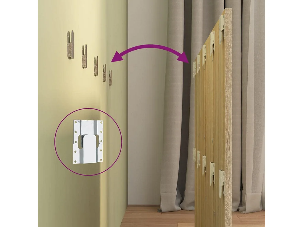 Cabecero con armarios Roble Sonoma Madera de ingeniería