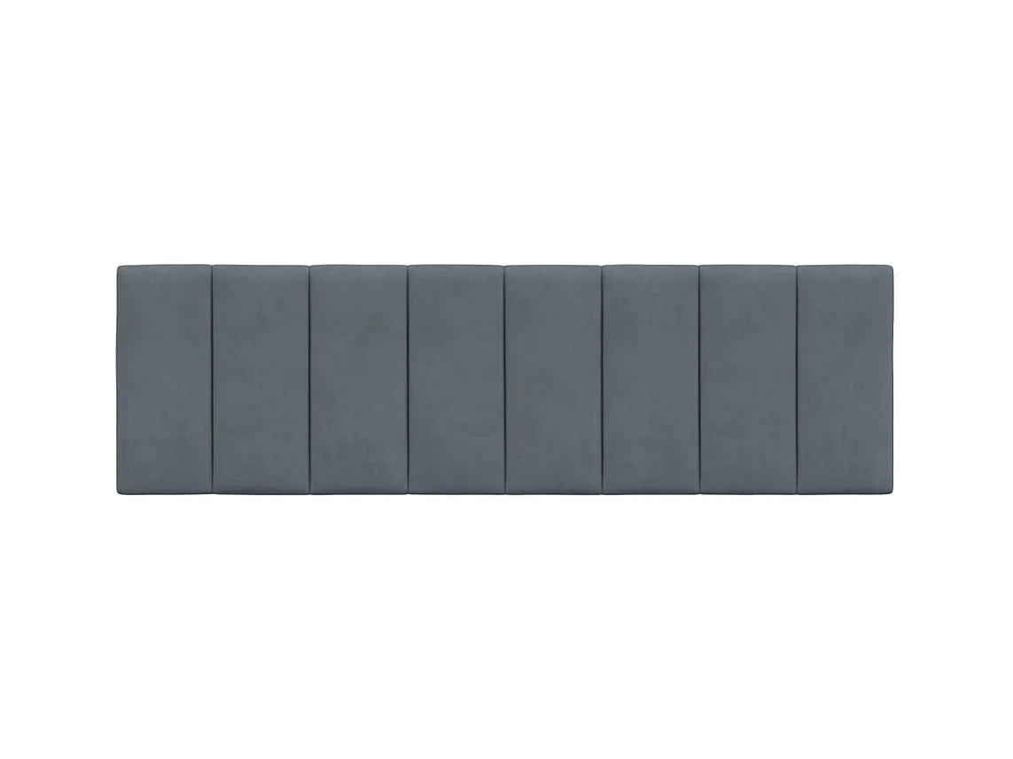 Dunkelgraues Kopfteilkissen 160 cm Samt