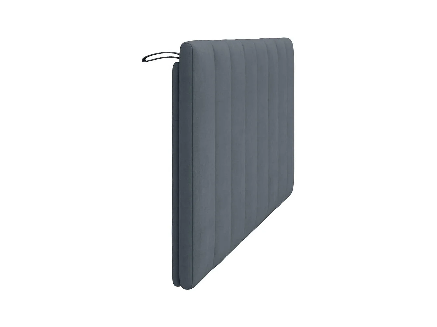 Dunkelgraues Kopfteilkissen 160 cm Samt