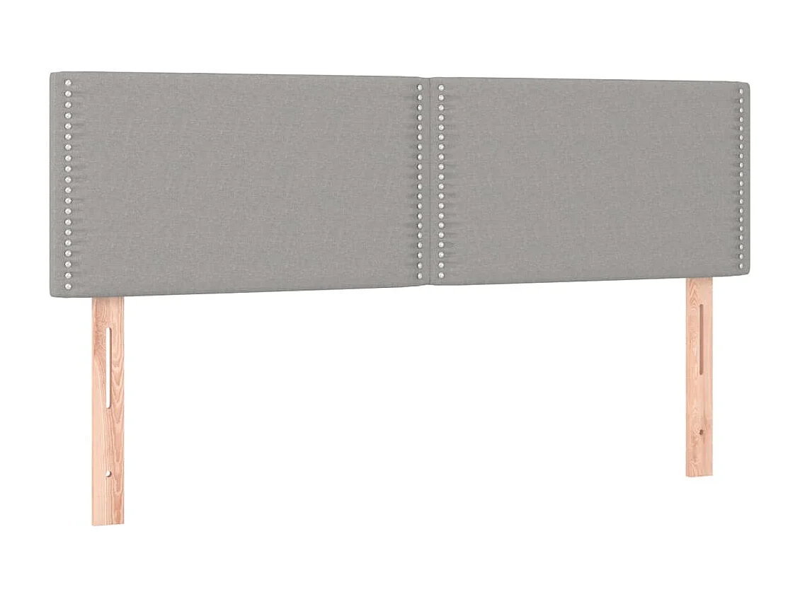 Têtes de lit 2 pcs Gris clair 72x5x78/88 cm Tissu