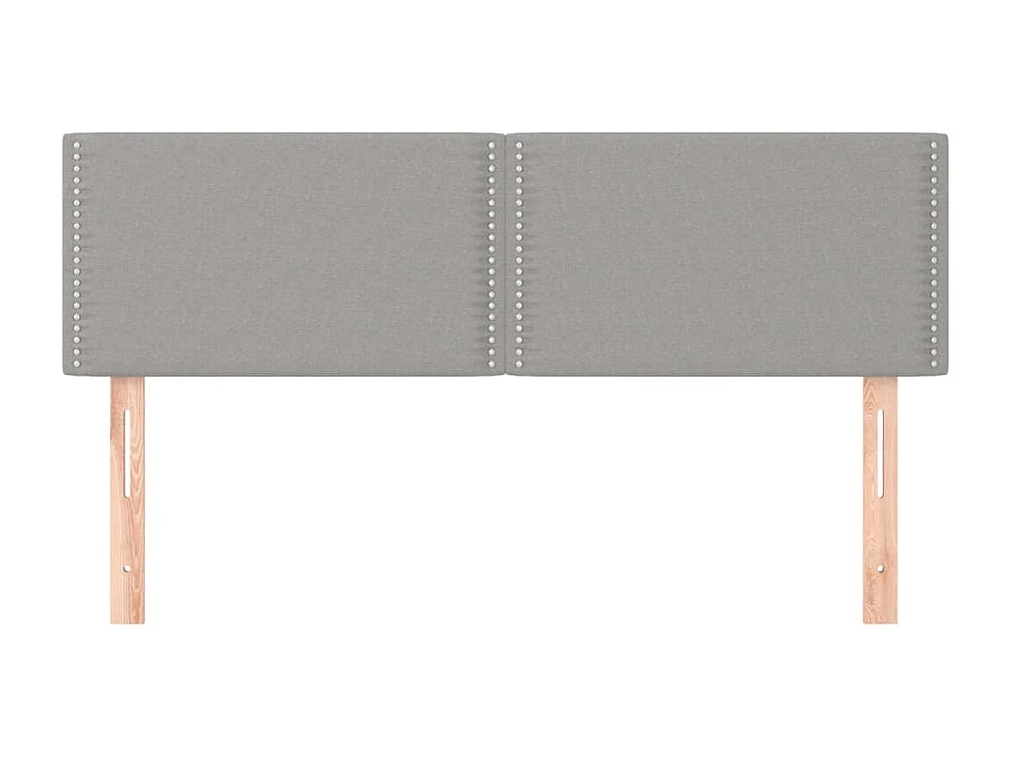 Têtes de lit 2 pcs Gris clair 72x5x78/88 cm Tissu