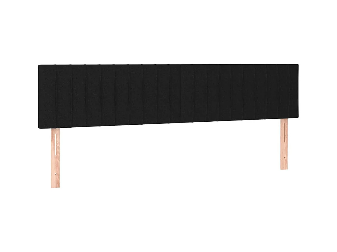 Têtes de lit 2 pcs Noir 100x5x78/88 cm Tissu