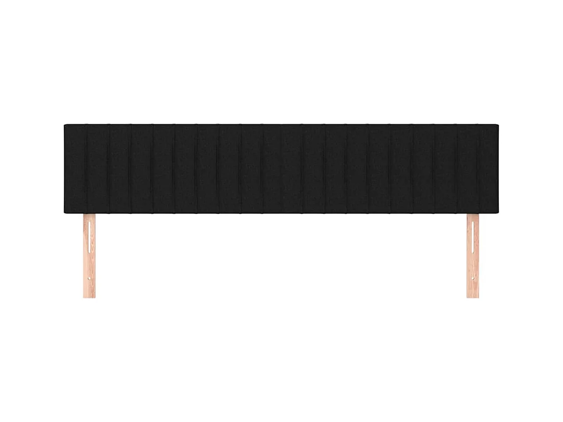 Têtes de lit 2 pcs Noir 100x5x78/88 cm Tissu