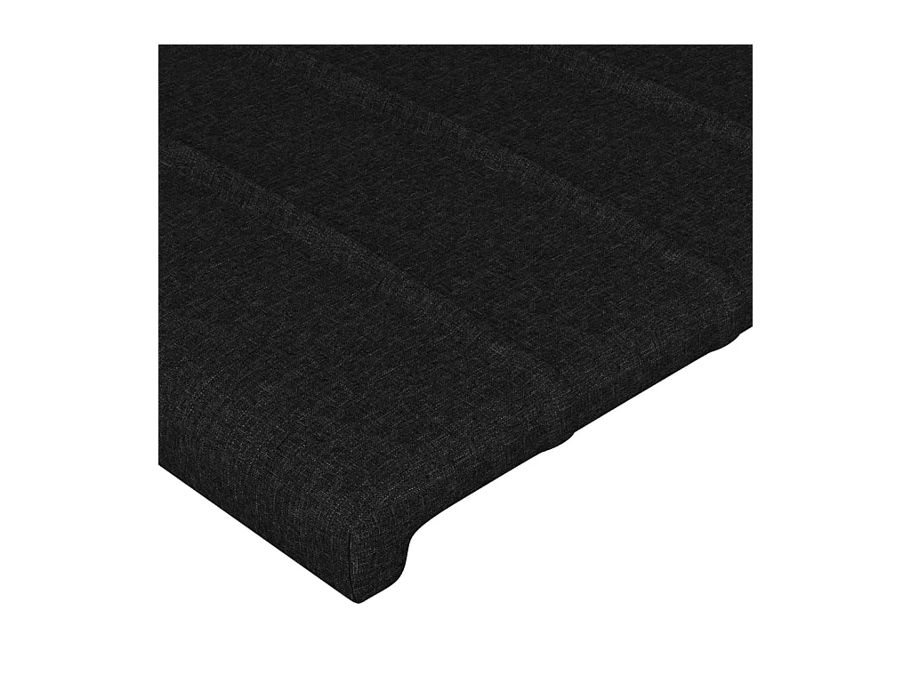Têtes de lit 2 pcs Noir 100x5x78/88 cm Tissu