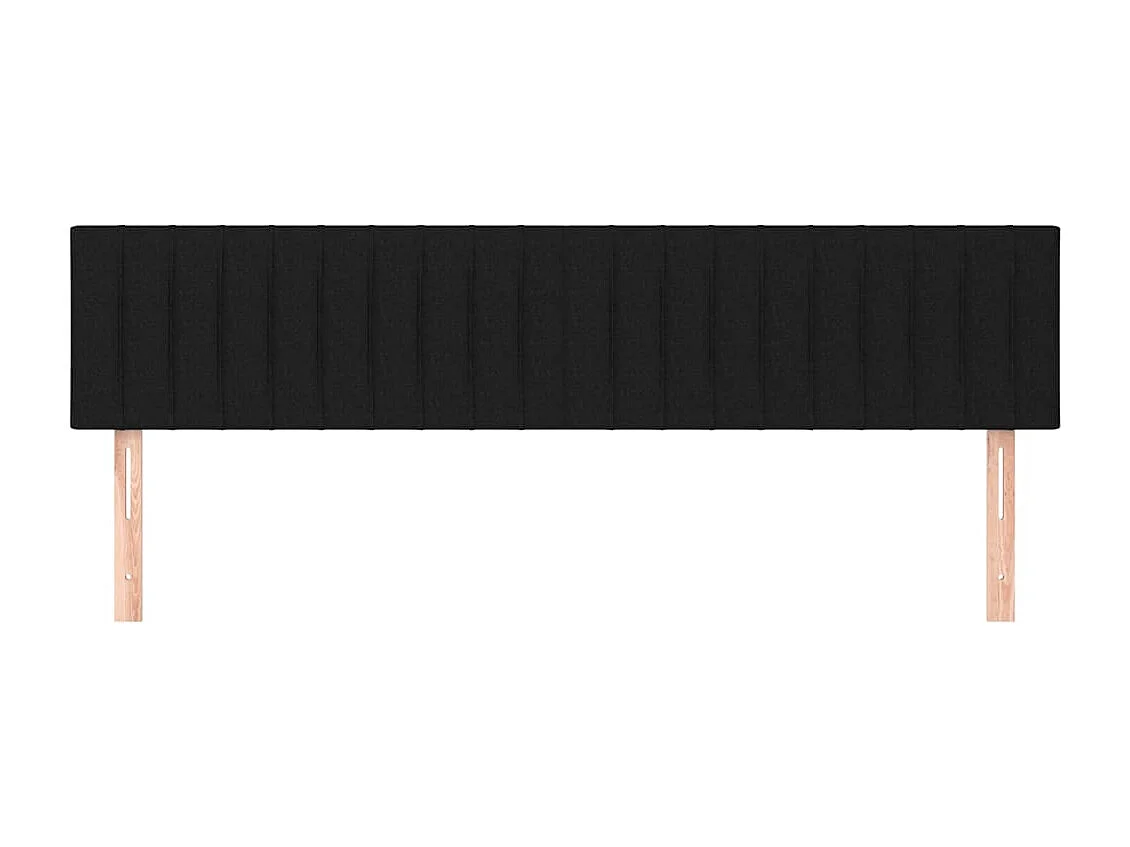 Têtes de lit 2 pcs Noir 100x5x78/88 cm Tissu