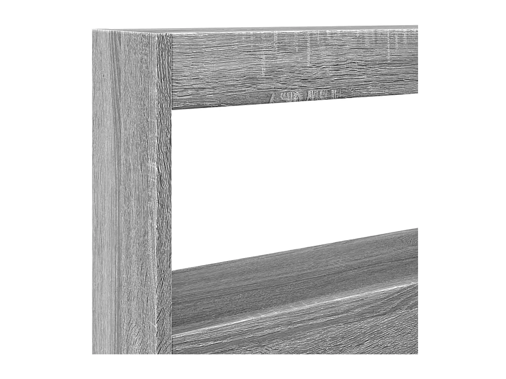 Hoofdbordkast met LED Sonoma grijs 100x17x102 cm