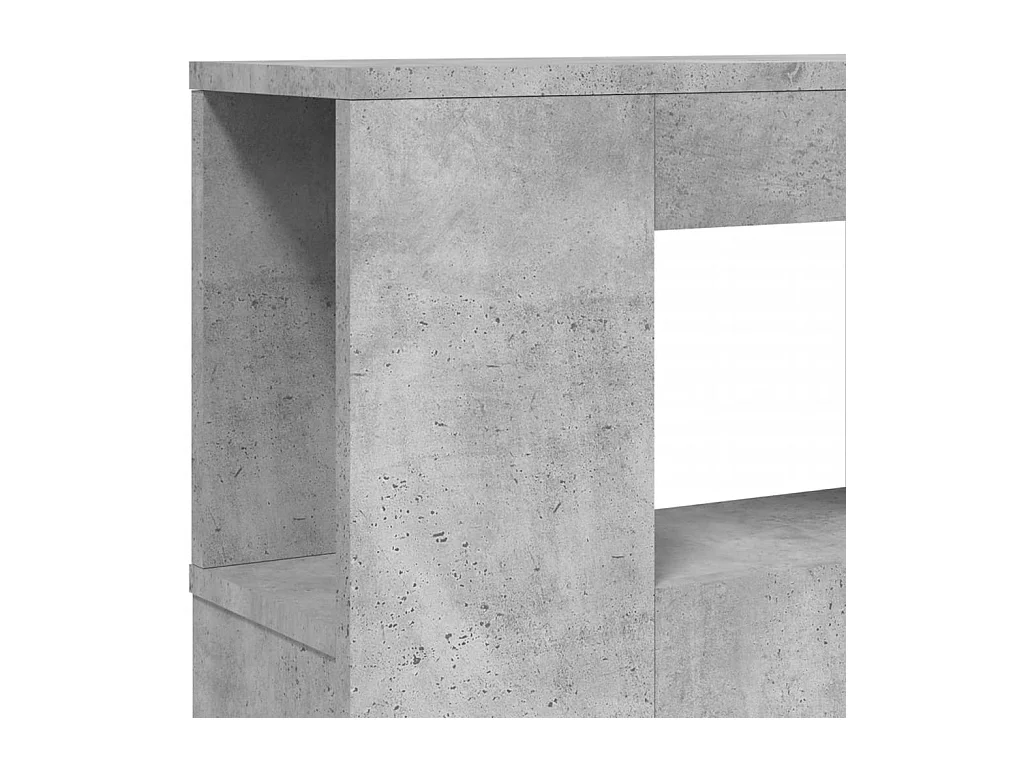 Betongrijs LED hoofdbord 140x18,5x103,5cm bewerkt hout