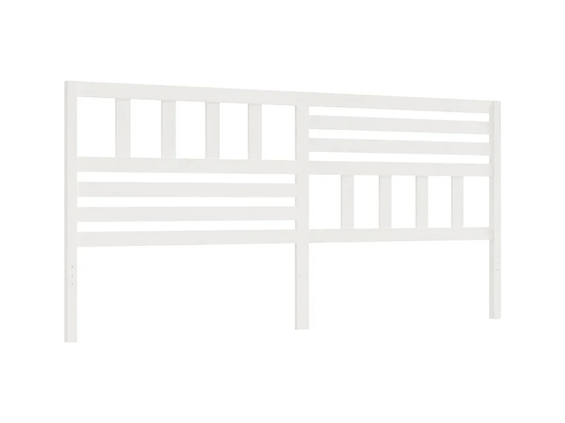 Weißes Kopfteil 206x4x100 cm Massivholz Kiefer