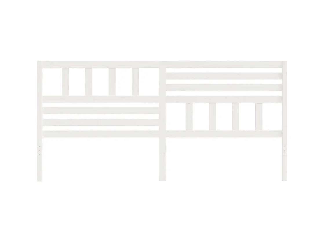 Weißes Kopfteil 206x4x100 cm Massivholz Kiefer