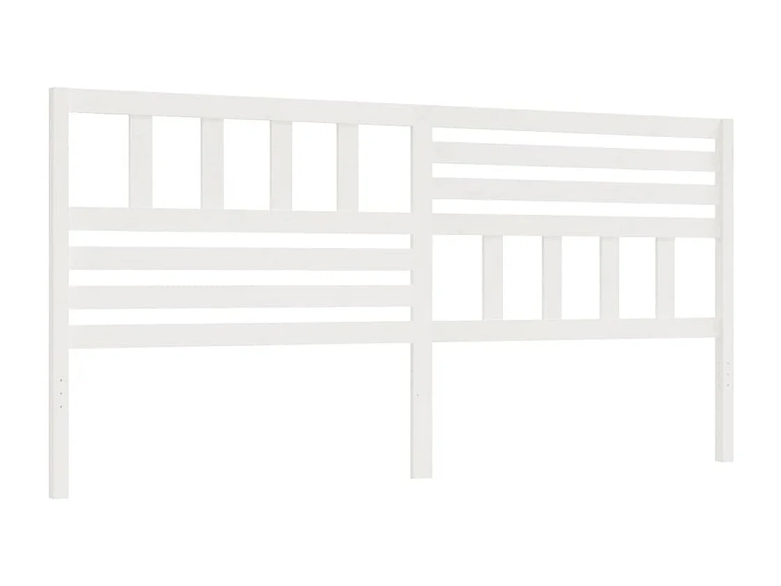 Tête de lit Blanc 206x4x100 cm Bois massif de pin