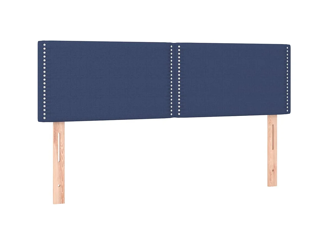 Blauw LED hoofdbord 144x5x78/88 cm Stof