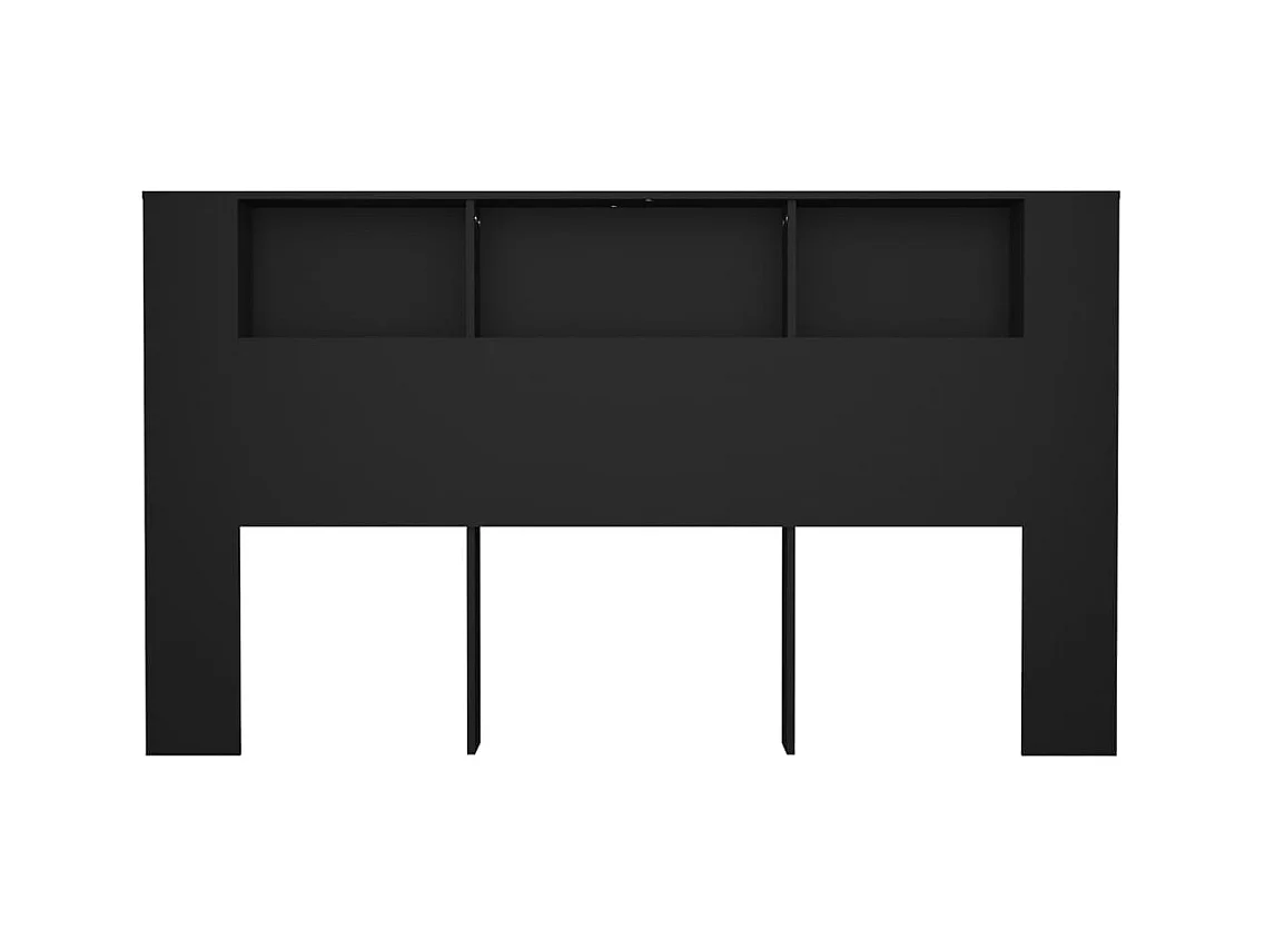 Zwarte hoofdeindekast 180x18,5x104,5 cm