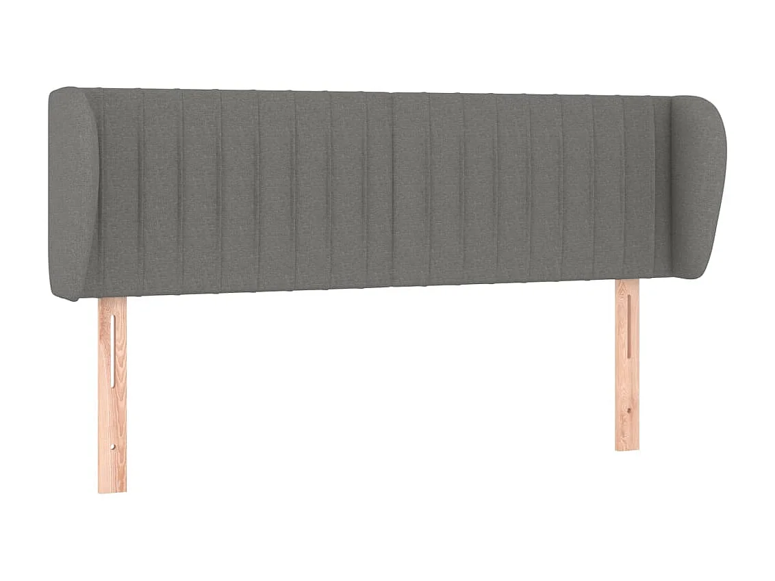 Hoofdbord met vleugels Donkergrijs 147x23x78/88 cm Stof