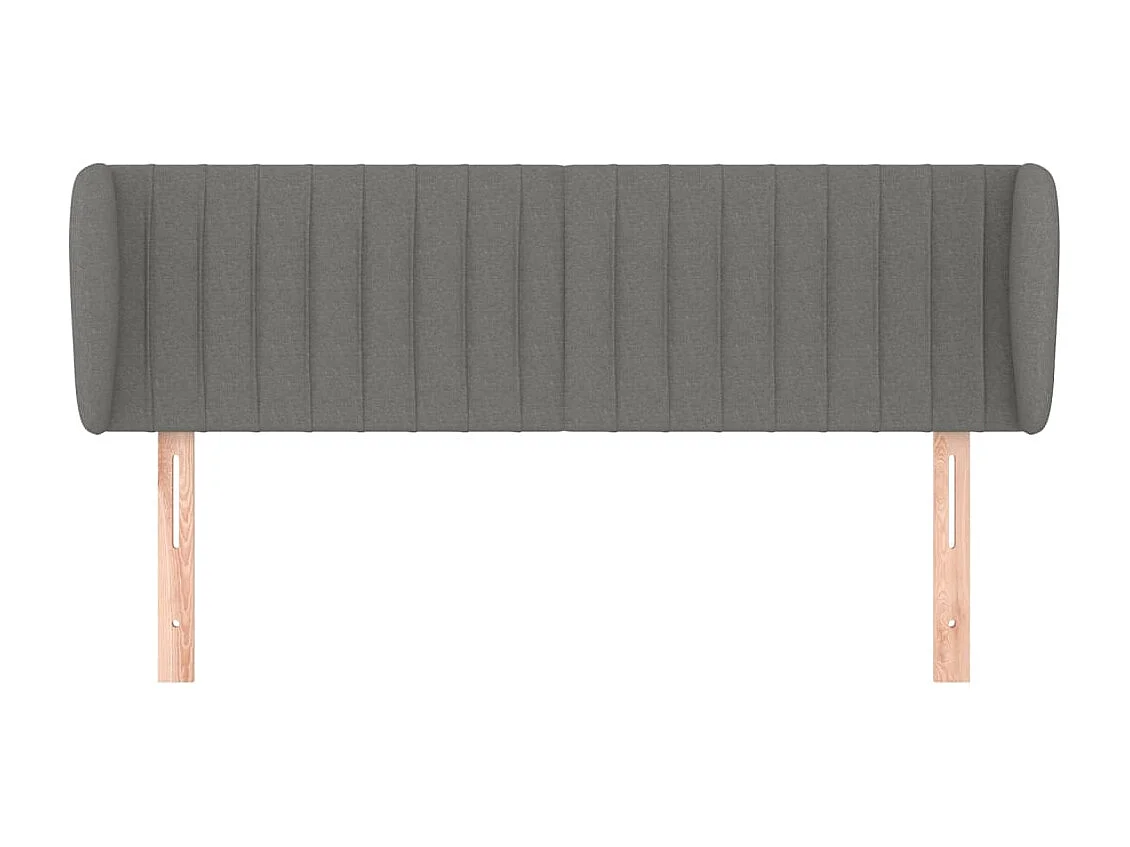 Hoofdbord met vleugels Donkergrijs 147x23x78/88 cm Stof