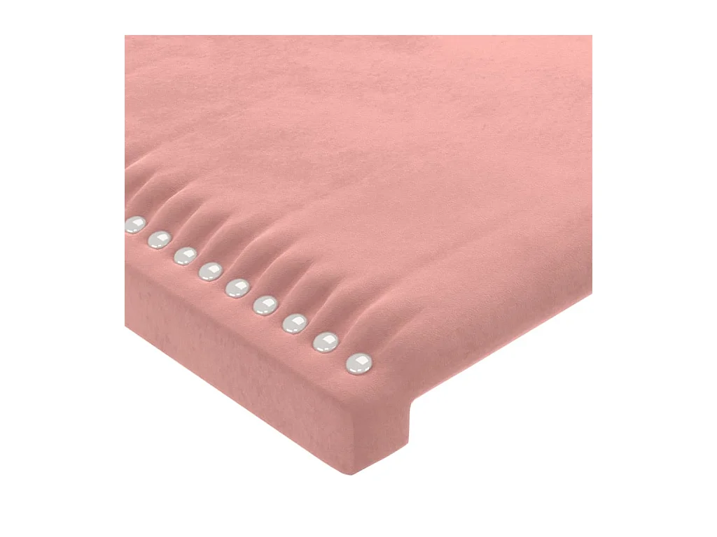 Cabecero LED Rosa 183x16x78/88 cm Terciopelo