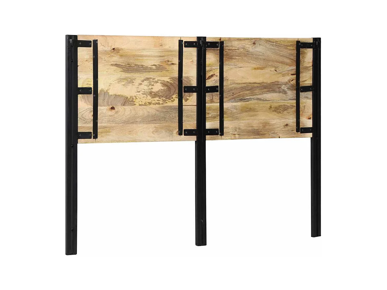 Cabecero de 140 cm en madera maciza de mango y hierro