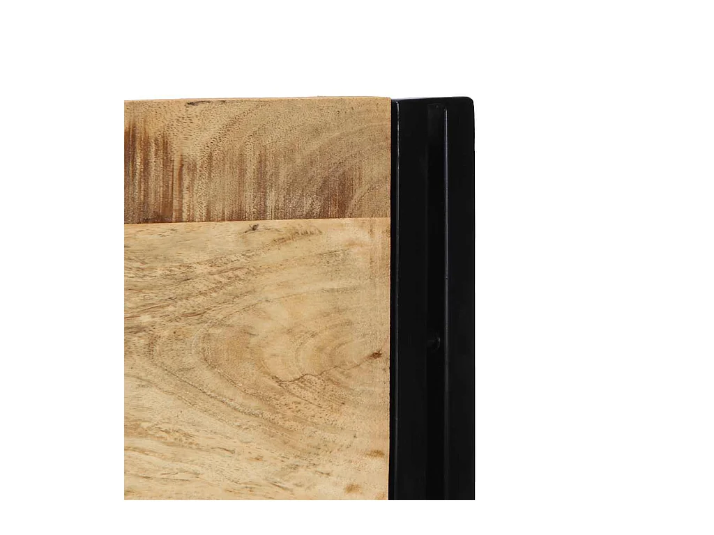 Cabecero de 140 cm en madera maciza de mango y hierro