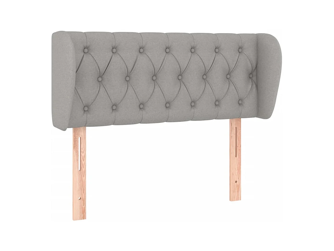 Tête de lit avec oreilles Gris clair 93x23x78/88 cm Tissu