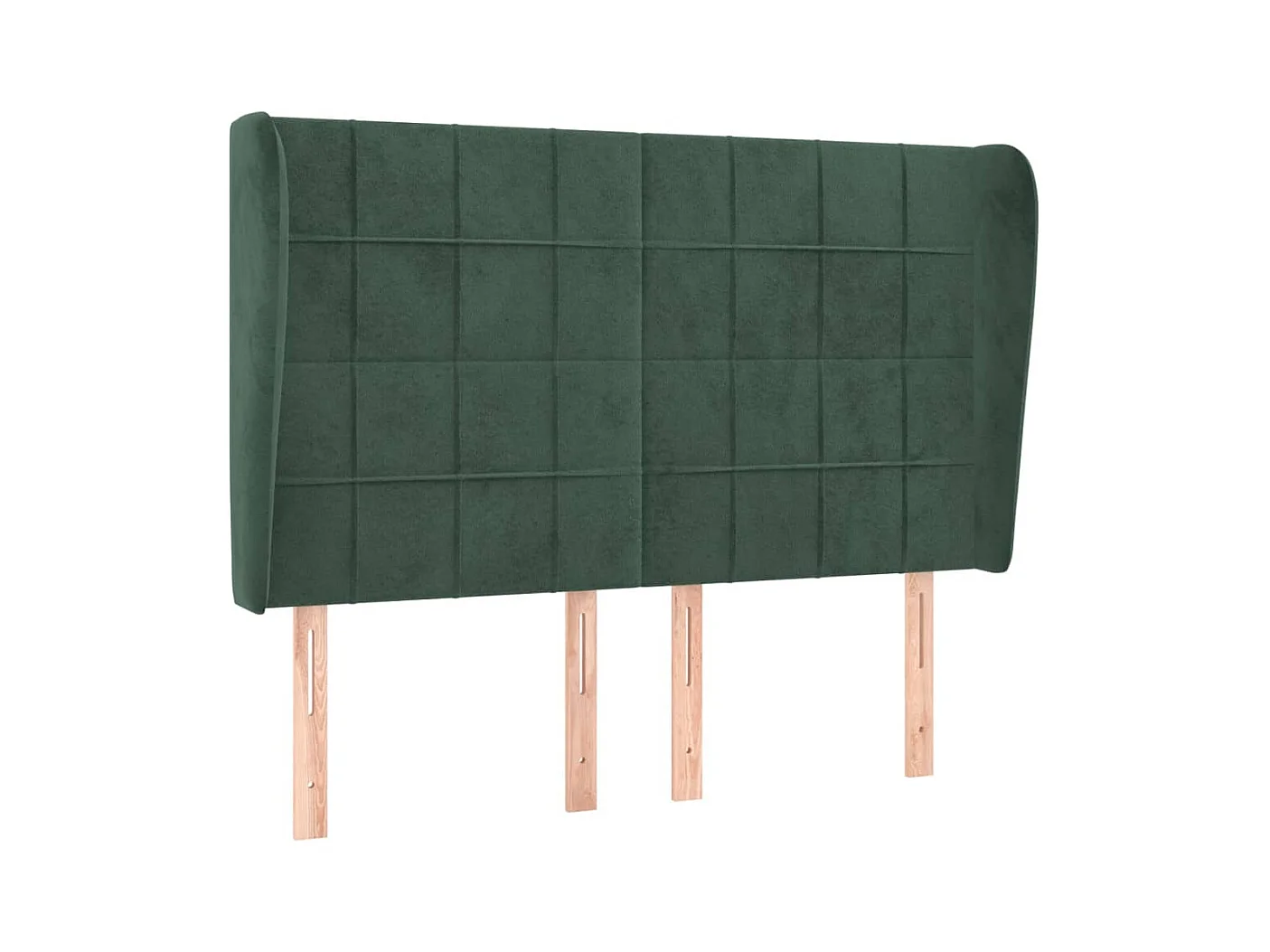 Hoofdbord met vleugels Donkergroen 147x23x118/128 cm Fluweel