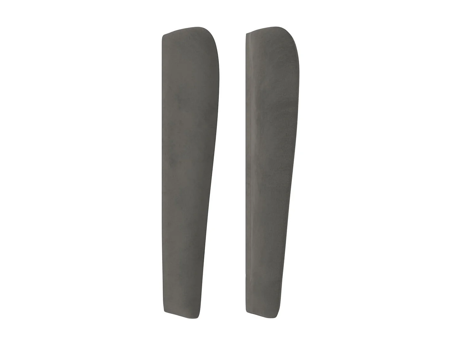 Tête de lit avec oreilles Gris foncé 163x23x118/128 cm Velours