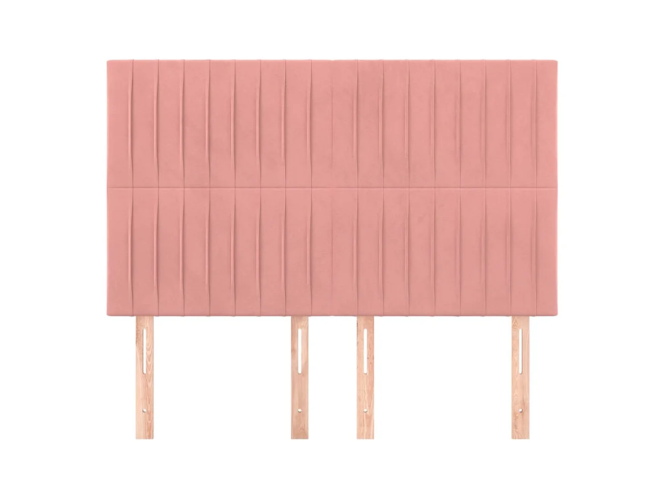 Têtes de lit 4 pcs Rose 72x5x78/88 cm Velours