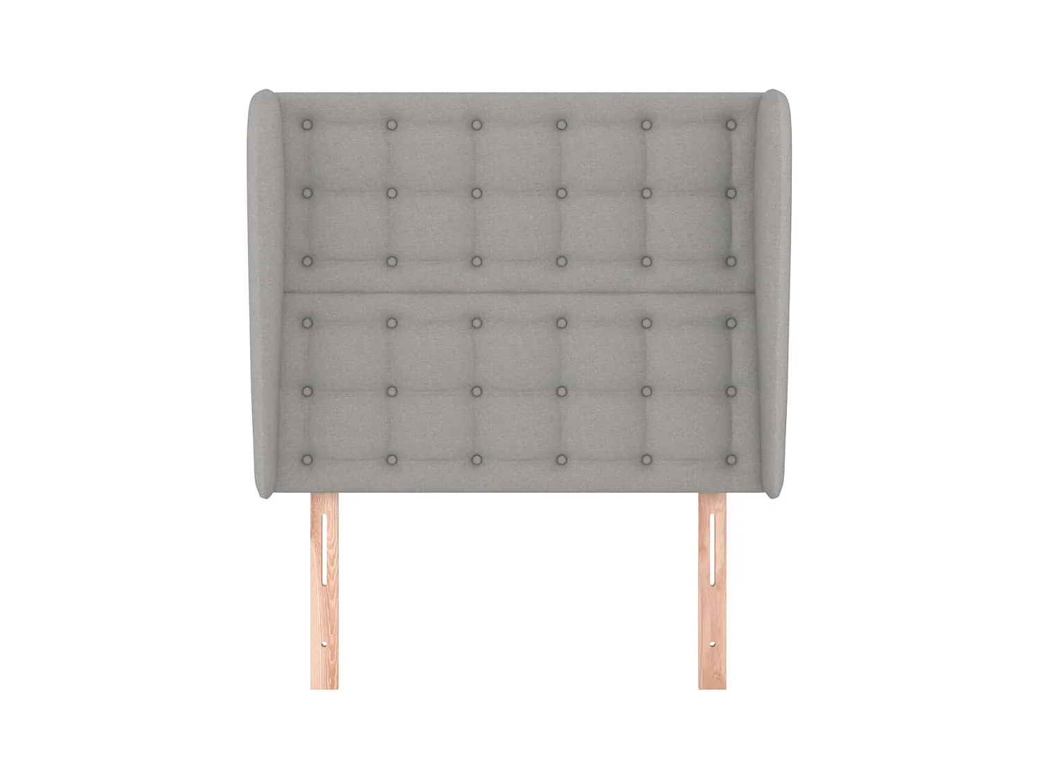 Kopfteil mit Flügeln Hellgrau 83x23x118/128 cm Stoff