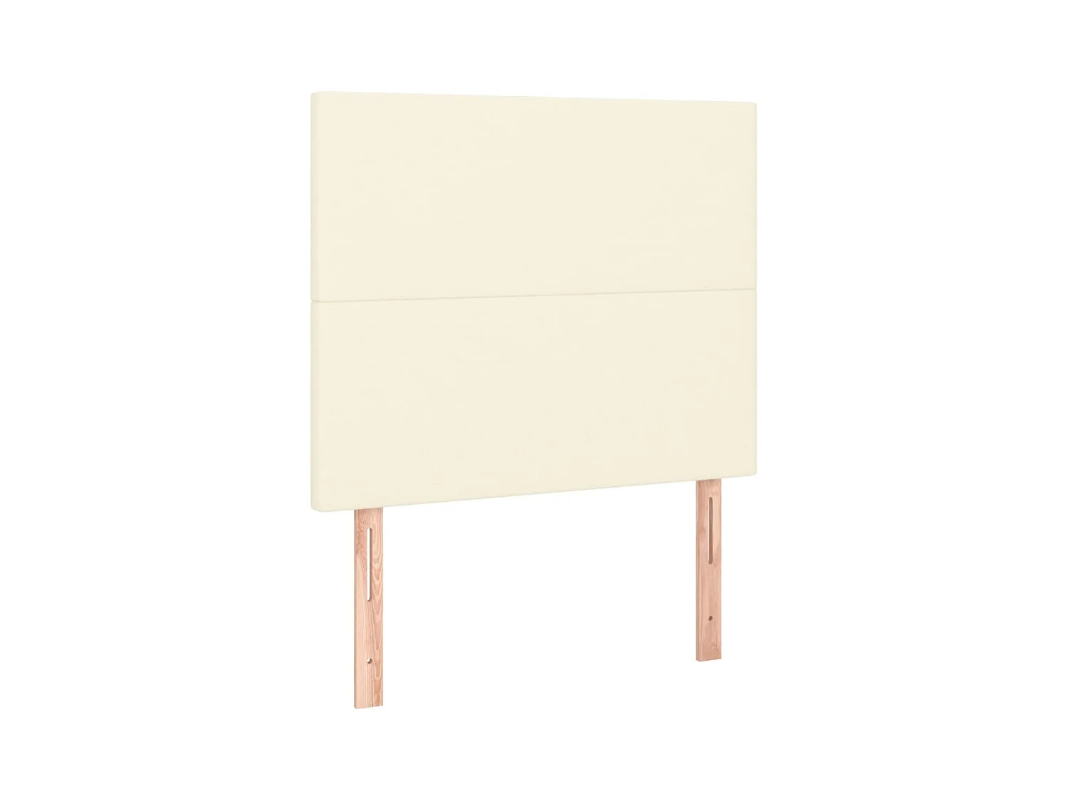 LED Hoofdbord Crème 80x5x118/128 cm Kunstleer